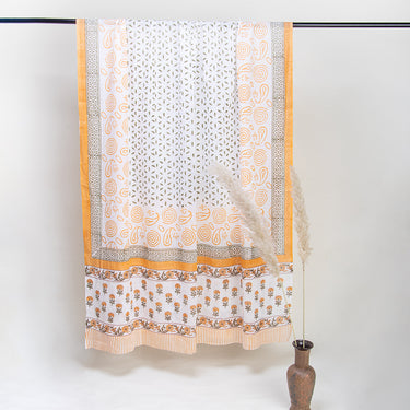 Hand Block Paisley Print Unstitched Suit Material Online