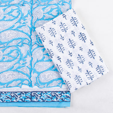 Sky Blue Pure Cotton Suits With Dupatta Online