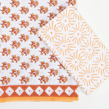 Floral Print Soft Unstitched Cotton Suits With Cotton Dupatta Online