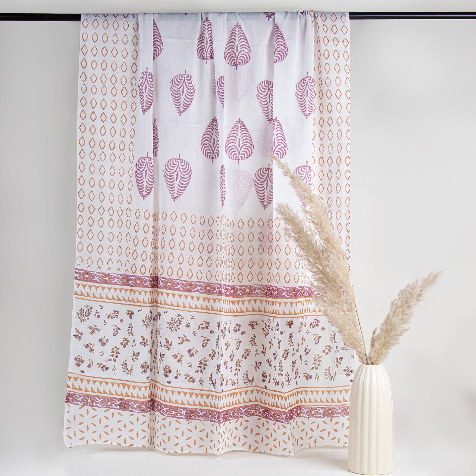 Hand Block Floral Cotton Printed Suit With Cotton Dupatta Online