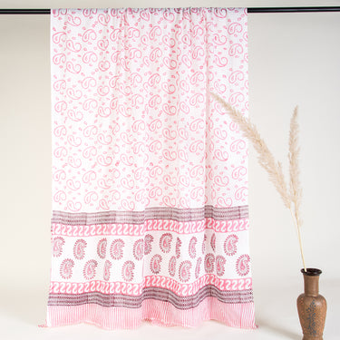 3PC Pink Paisley Unstitched Suits Cotton Dupatta Online