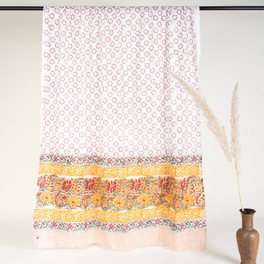 Yellow Traditional Print Jaipur Cotton Suits With Cotton Dupatta