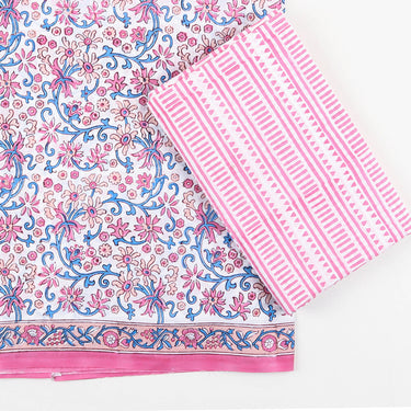 Hand Block Printed Cotton Suits With Cotton Dupatta Online