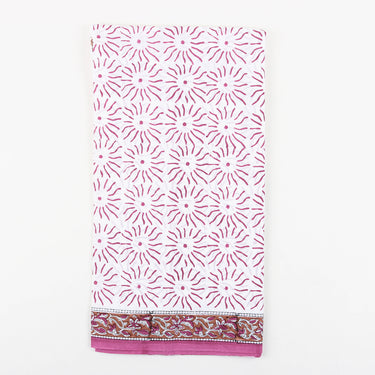 Maroon Floral Block Printed Unstitched Suits Cotton With Cotton Dupatta