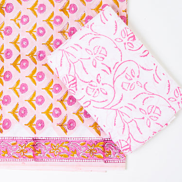 Block Printed Unstitched Suit Material With Cotton Dupatta Online