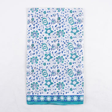 Block Floral Printed Cotton Suit With Kota Doria Dupatta Online