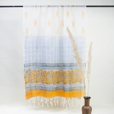 Hand Block Print Cotton Suit With Kota Doria Dupatta Online