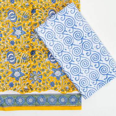 Hand Block Print Cotton Suit With Kota Doria Dupatta Online