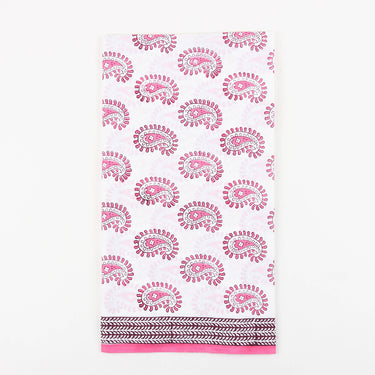 Pink Paisley Cotton Suits With Kota Doria Dupatta