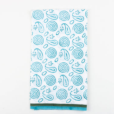 Sky Blue Hand Block Print Suits with Kota Doria Dupatta