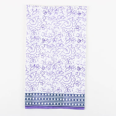 Purple Floral Print Unstitched Suits Kota Doria Dupatta Online