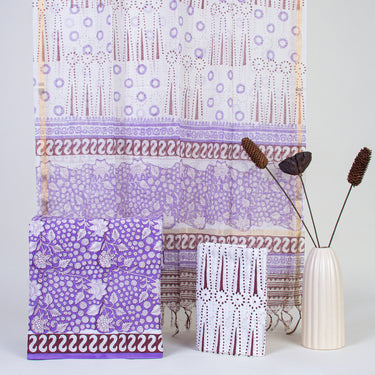 Cotton Unstitched Suit Set with Toiletry Bag Special Gifts For Women
