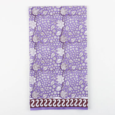 Purple Floral Print Kota Doria Dupatta Suits Online