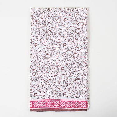 Handmade Floral Cotton Suits With Kota Doria Dupatta