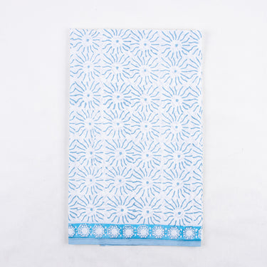 Sky Blue Floral Organza Dupatta With Unstitched Suit Set
