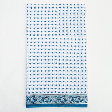 Blue Paisley Hand Painted Organza Dupatta with Cotton Suit Online