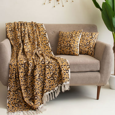 Unique Gifts for Her - Leopard Sofa Blanket with Cushion Cover