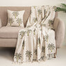 Useful Gifts Printed Cotton Sofa Throw Blanket & Cushion Cover