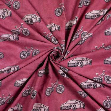 Vehicle Cotton Hand Block Printed Dabu Running Fabric