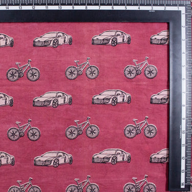 Vehicle Cotton Hand Block Printed Dabu Running Fabric