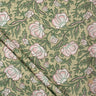 White Floral Cotton Hand Block Print Fabric