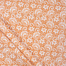 White Floral Hand Block Print Fabric Dress Material