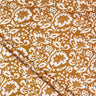White Floral Hand Block Print Organic Cotton Fabric