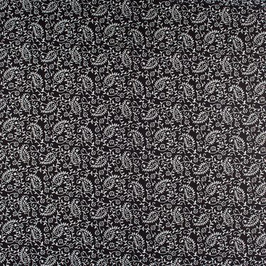 White Floral Vine Blender Hand Block Print Fabric