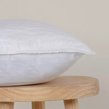 White Premium Handmade Solid Kantha Quilted Cushion Covers
