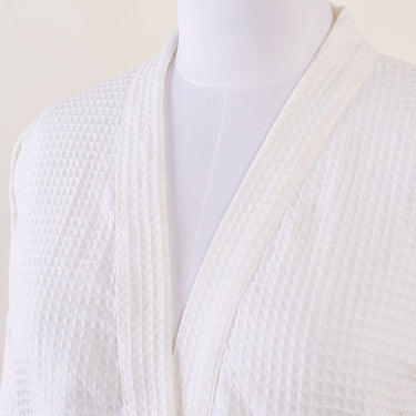 White Waffle Terry Bathrobe for Women & Men With Multiple Pocket