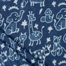 Wild Animal Hand Block Printed Indigo Best Fabric for Summer