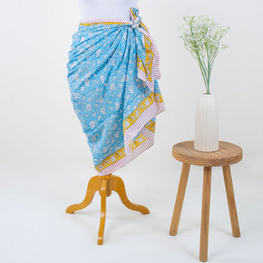 Women's Sarong,s Pure Cotton Hand Block Printed