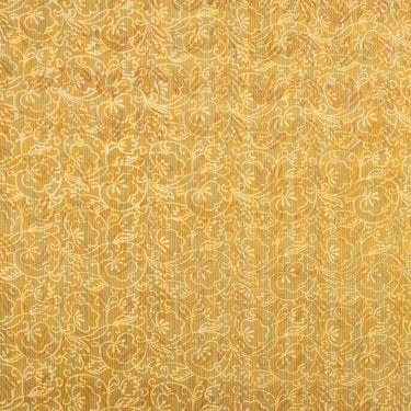 Yellow Dabu Hand Block Printed Cotton Kantha Fabric