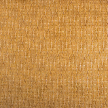 Yellow Floral Cotton Hand Block Printed Dabu Dress Fabric