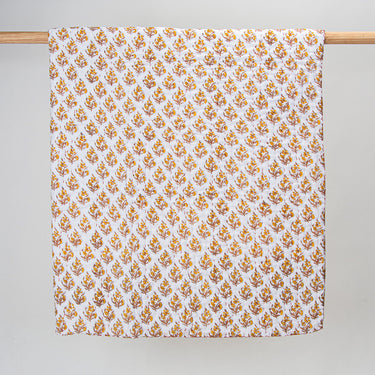 Yellow Floral Printed Cotton Soft Baby Blankets