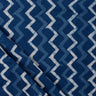 ZigZag Indigo Blue Cotton Hand Block Print Fabric