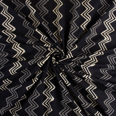 ZigZag Monochrome Cotton Fabric
