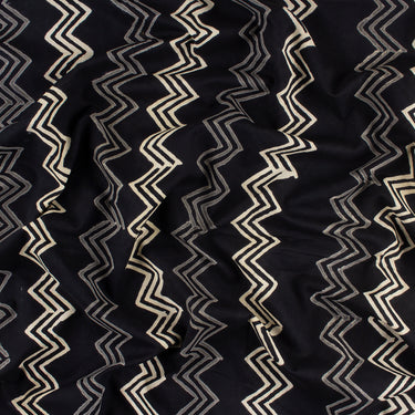ZigZag Monochrome Cotton Fabric