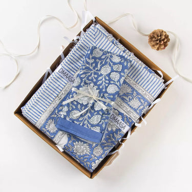 new Beautiful Luxury Gifts Block Floral Printed Table Cover With 6 Napkins 2