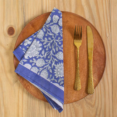 new Beautiful Luxury Gifts Block Floral Printed Table Cover With 6 Napkins 2