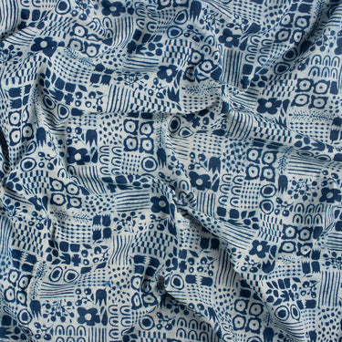 Multi Design Indigo Hand Block Print Fabric