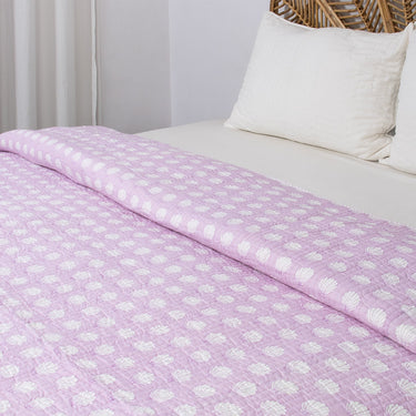 Pink Soft Cotton Machine Quilt Comfort Lightweight