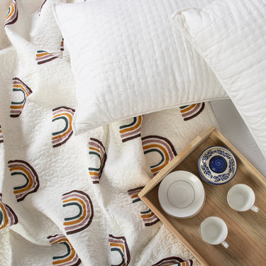 Yellow Sunrise Printed Pure Cotton Jaipuri Quilts Online